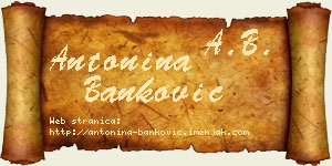 Antonina Banković vizit kartica